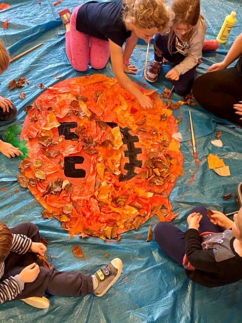 pumpkin craft on camp