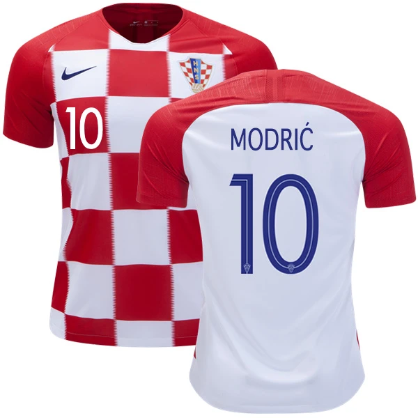 #10 Authentic Croatia Youth Home Short Shirt : Luka Modric 2018 World Cup Nike Red & White Soccer Jersey #10 Authentic Croatia Youth Home Short Shirt : Luka Modric 2018 World Cup Nike Red & White Soccer Jersey